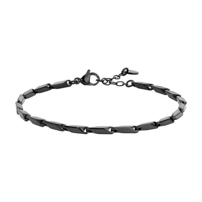 BRACCIALE UOMO IN ACCIAIO IP NERO