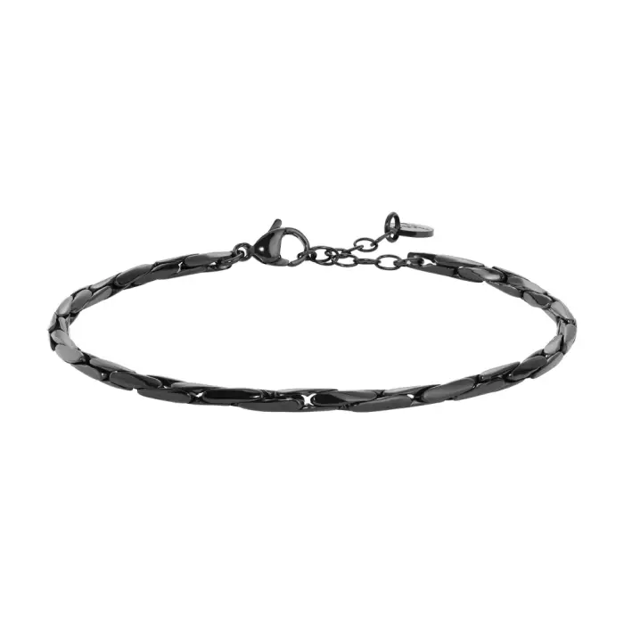 BRACCIALE UOMO IN ACCIAIO IP NERO