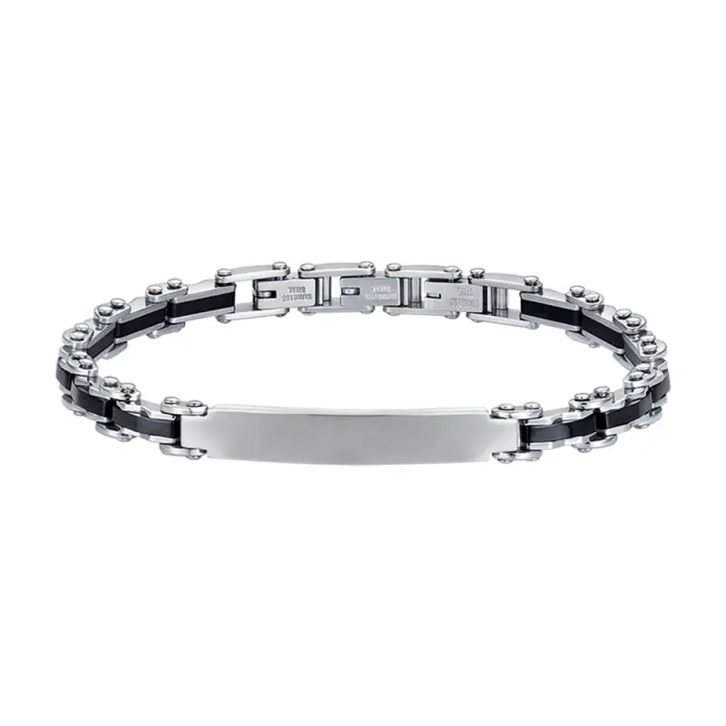 Luca Barra BRACCIALE UOMO IN ACCIAIO MAGLIA CATENA