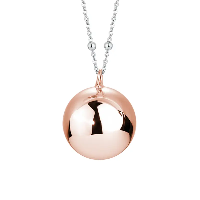 Luca Barra COLLANA CHIAMA ANGELI DONNA IN ACCIAIO, CIONDOLO IN METALLO IP ROSE