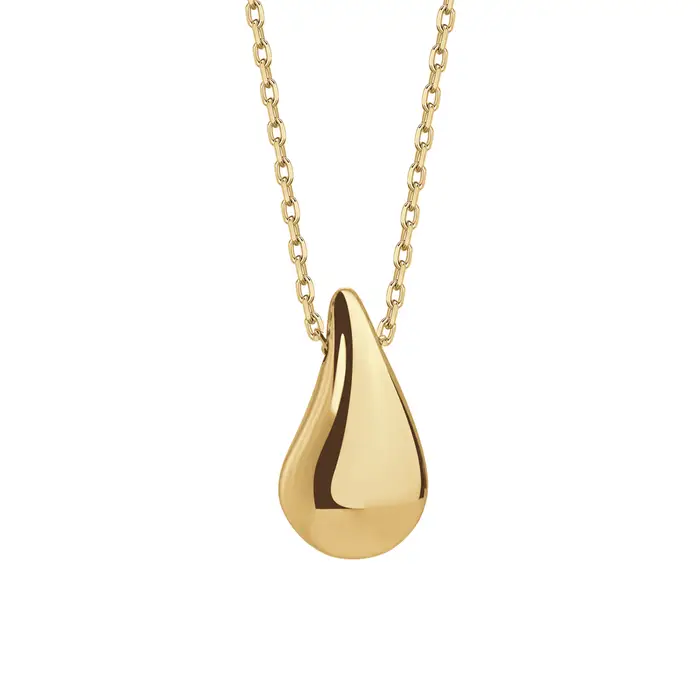 COLLANA DONNA IN ACCIAIO IP GOLD CON GOCCIA