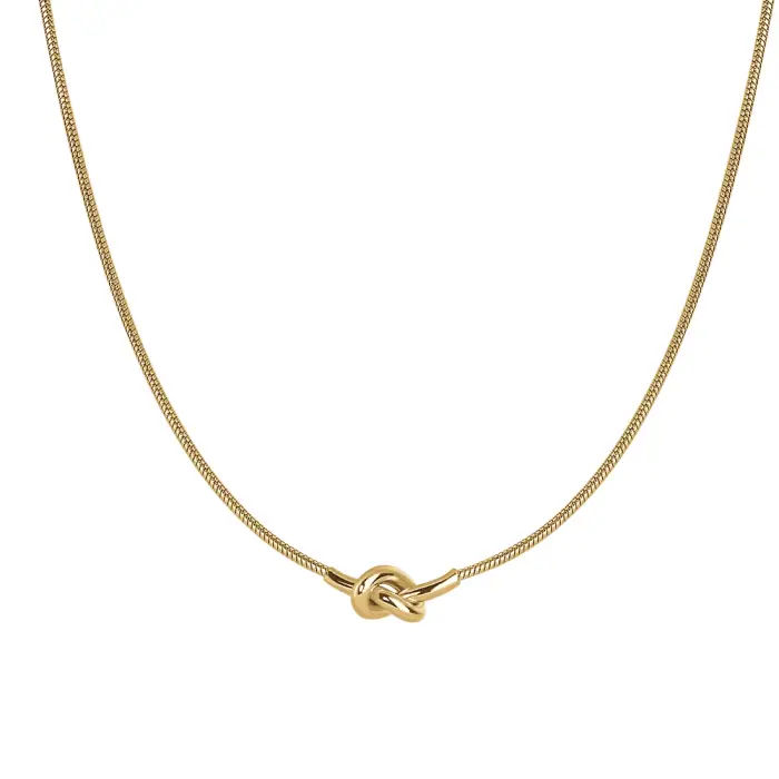 COLLANA DONNA IN ACCIAIO IP GOLD CON NODO
