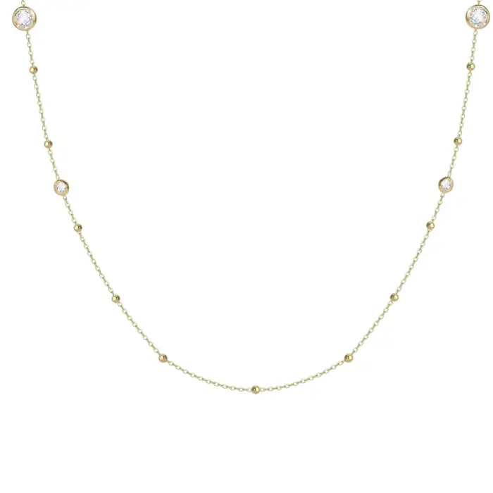 COLLANA DONNA IN ACCIAIO IP GOLD CON ZIRCONI BIANCHI