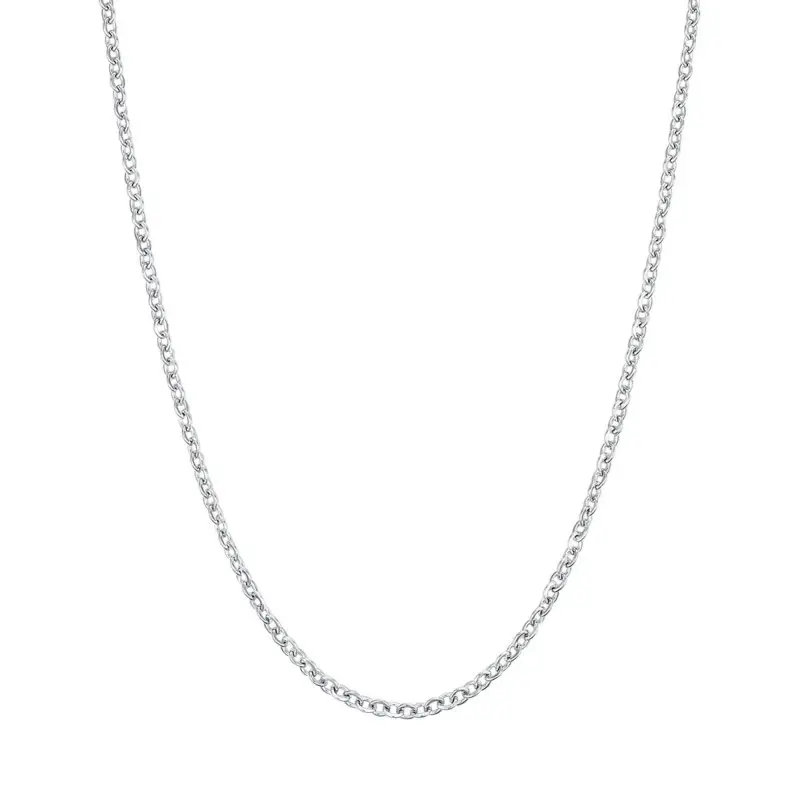 LUCA BARRA Collana Lunga Donna In Acciaio Con Moschettone