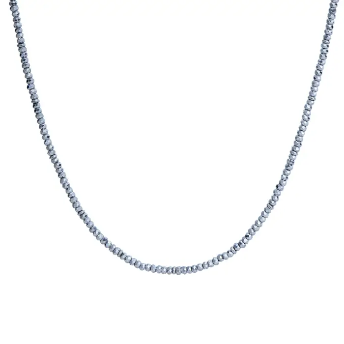 Luca Barra COLLANA UOMO IN ACCIAIO CON EMATITE SILVER