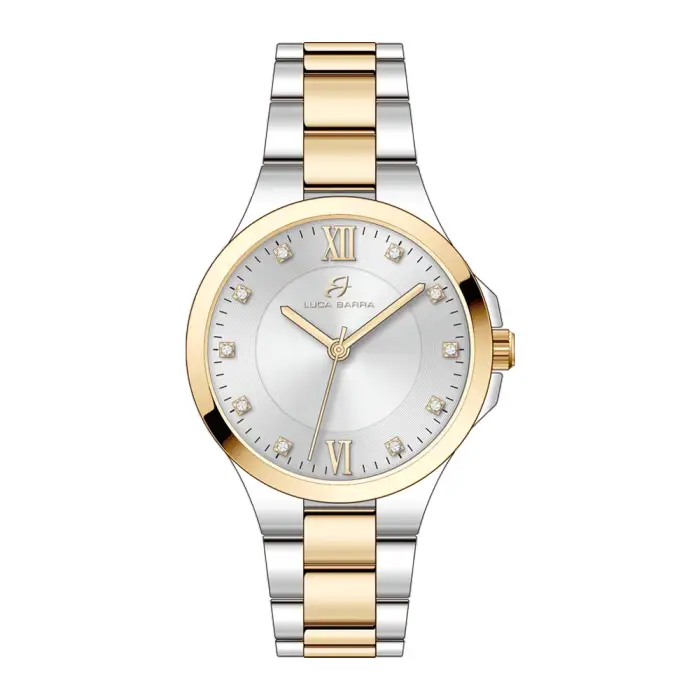 OROLOGIO DONNA IN ACCIAIO ED ACCIAIO IP GOLD CON QUADRANTE SILVER