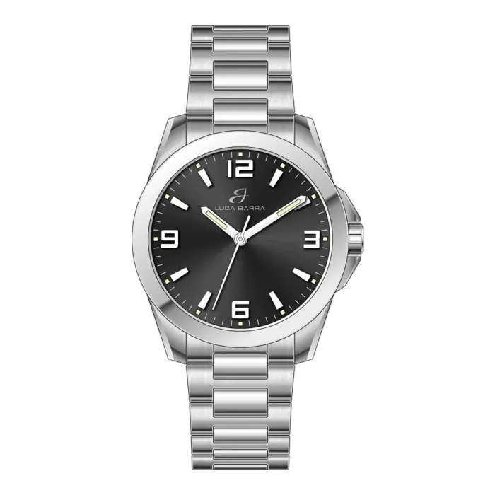 OROLOGIO UOMO IN ACCIAIO CON QUADRANTE NERO