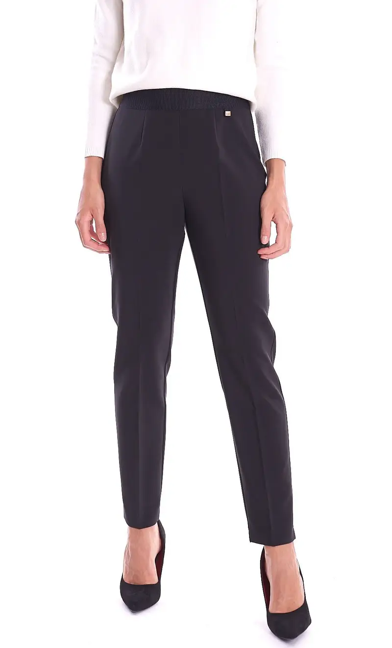 LUCKYLU Pantalone con elastico nero, colore nero