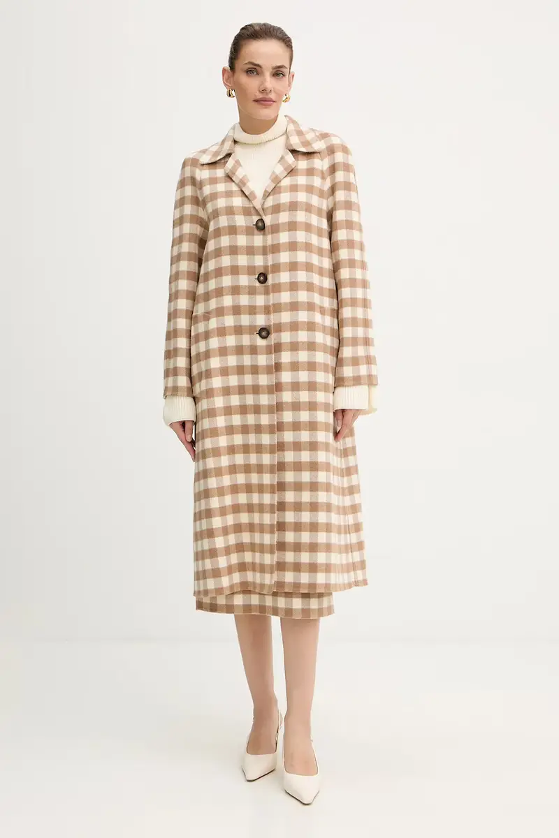 Luisa Spagnoli cappotto con lana Beige