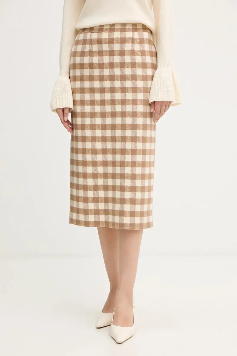 Luisa Spagnoli gonna con lana Beige