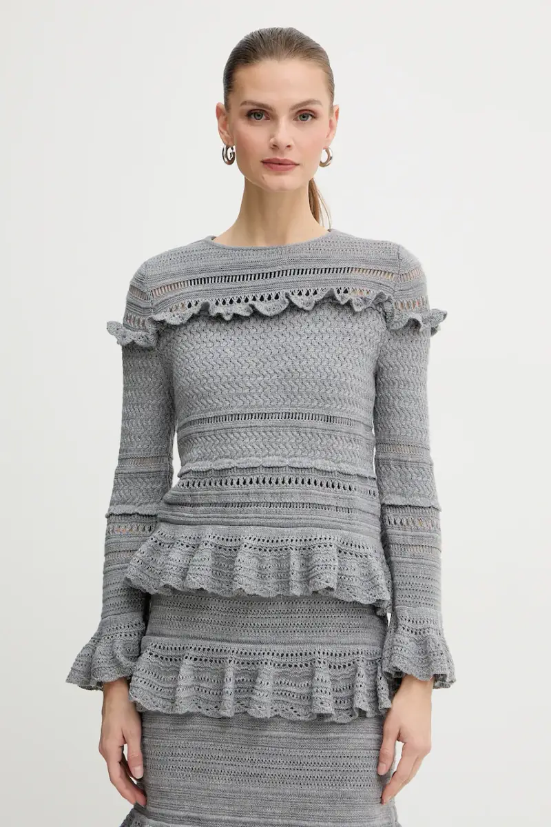 Luisa Spagnoli maglione in lana Grigio