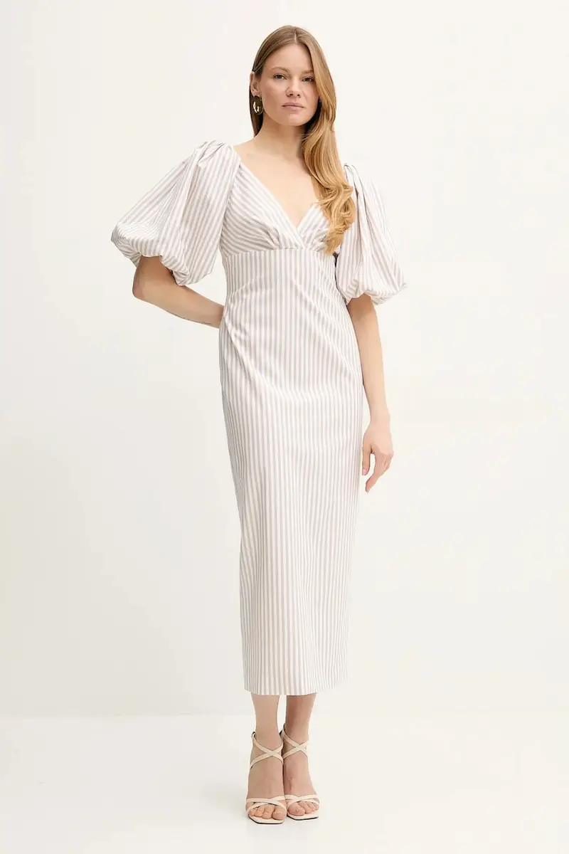 Luisa Spagnoli vestito in cotone colore bianco 542277