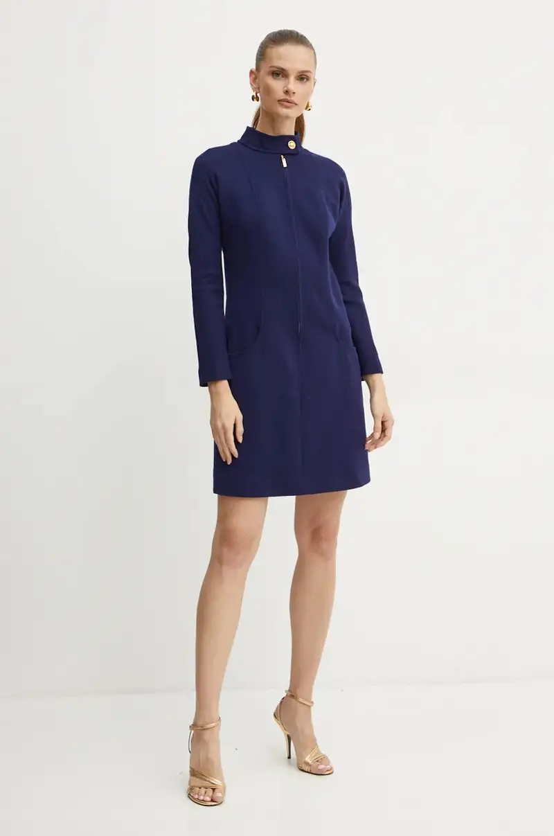 Luisa Spagnoli vestito in lana MARILINA colore blu 541495