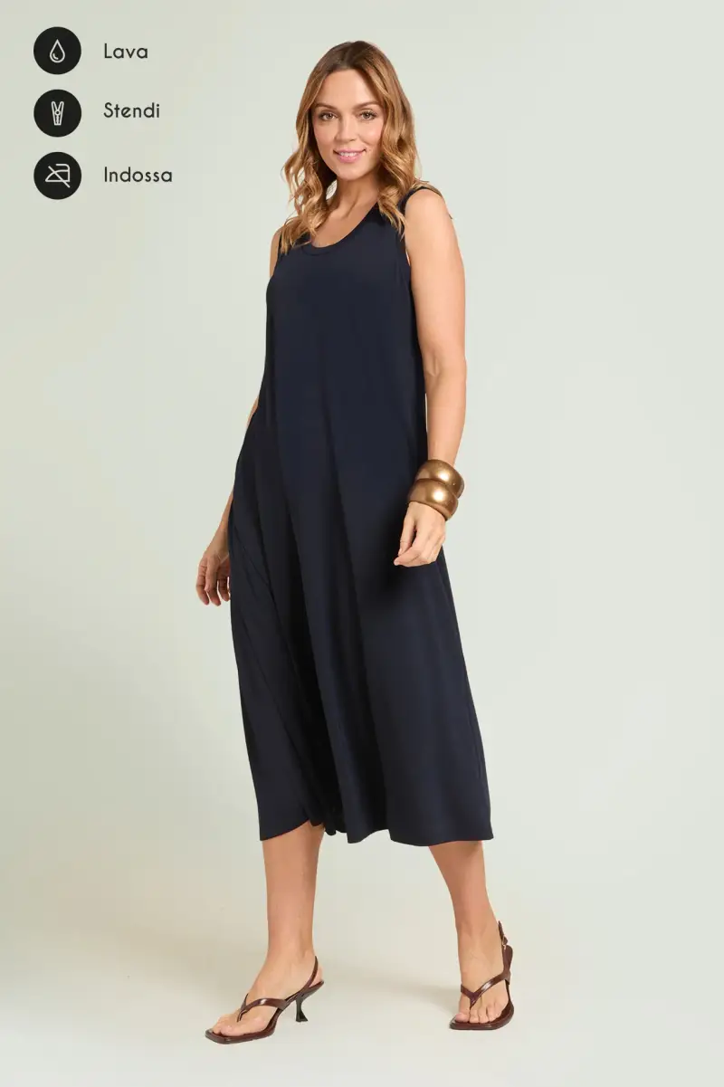 Luisa Viola ABITO LUNGO IN JERSEY FLUIDO Donna