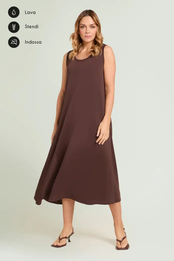 ABITO LUNGO IN JERSEY FLUIDO Donna