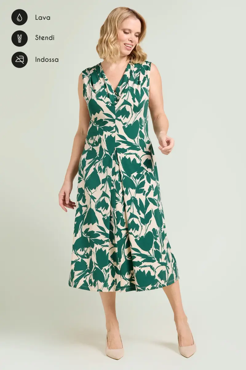 Luisa Viola ABITO STAMPATO IN JERSEY FLUIDO Donna