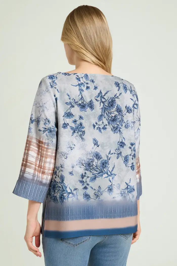 Luisa Viola BLUSA IN SABLE STAMPATO Donna