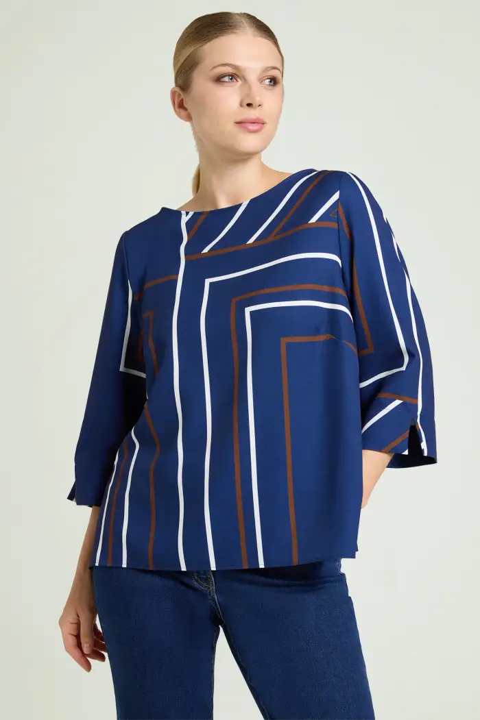 Luisa Viola BLUSA IN SABLE STAMPATO Donna