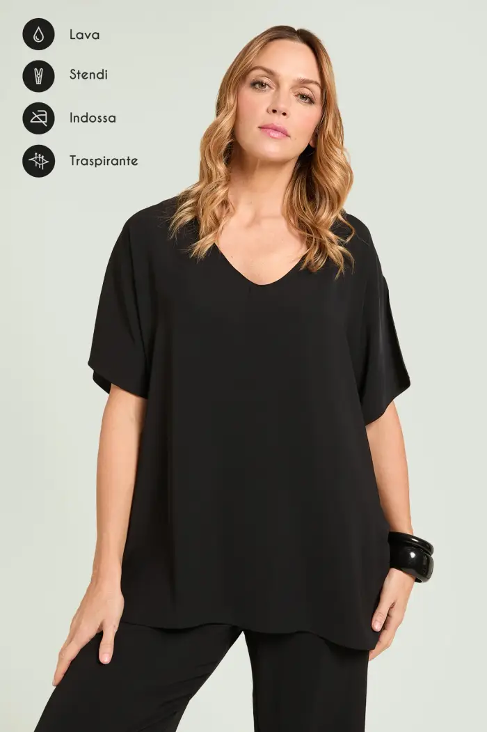 Luisa Viola BLUSA IN TESSUTO FLUIDO SILKY TOUCH Donna