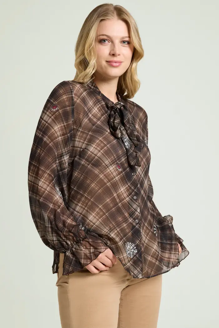 Luisa Viola CAMICIA IN CREPON STAMPATO Donna