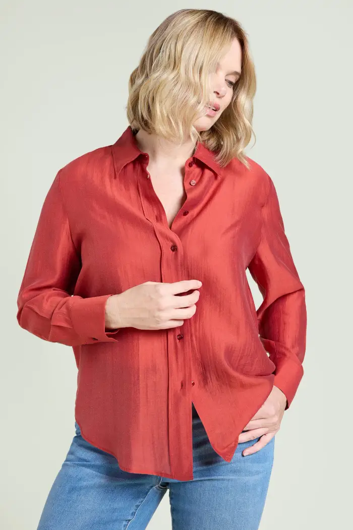 Luisa Viola CAMICIA IN TESSUTO FROISSE Donna