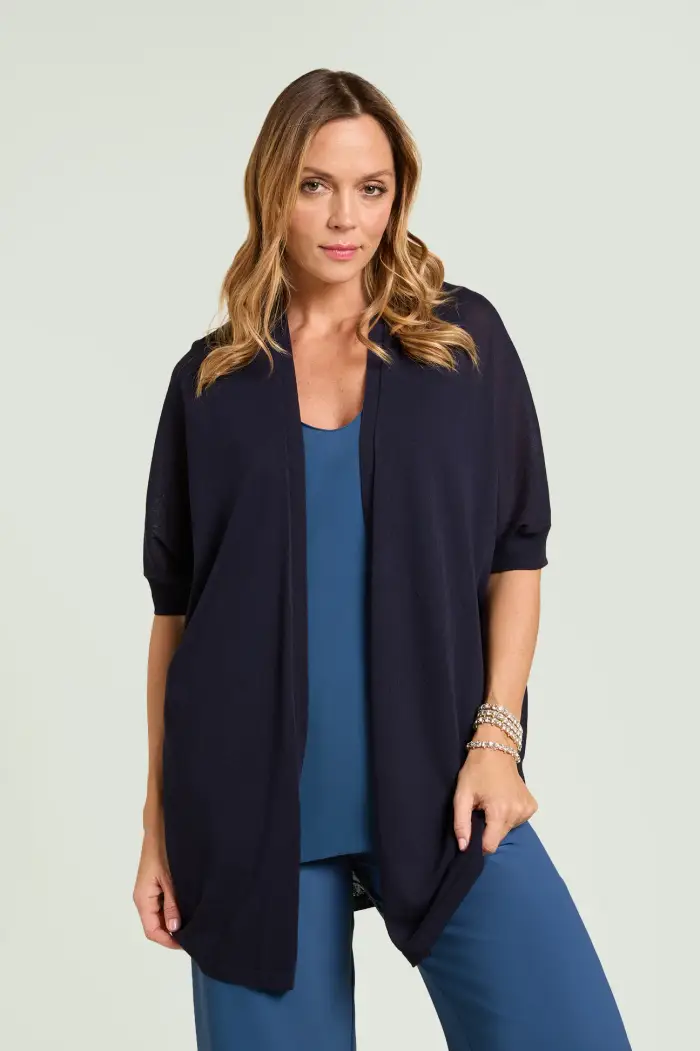Luisa Viola CARDIGAN IN VISCOSA CREPE Donna