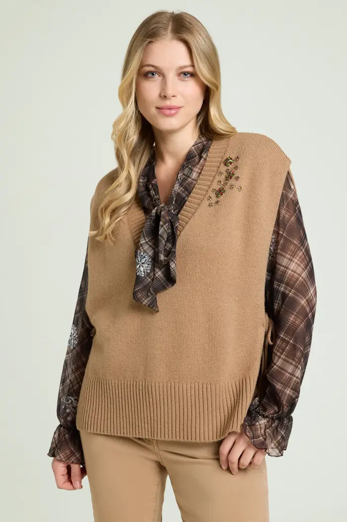 Luisa Viola GILET RICAMATO Donna