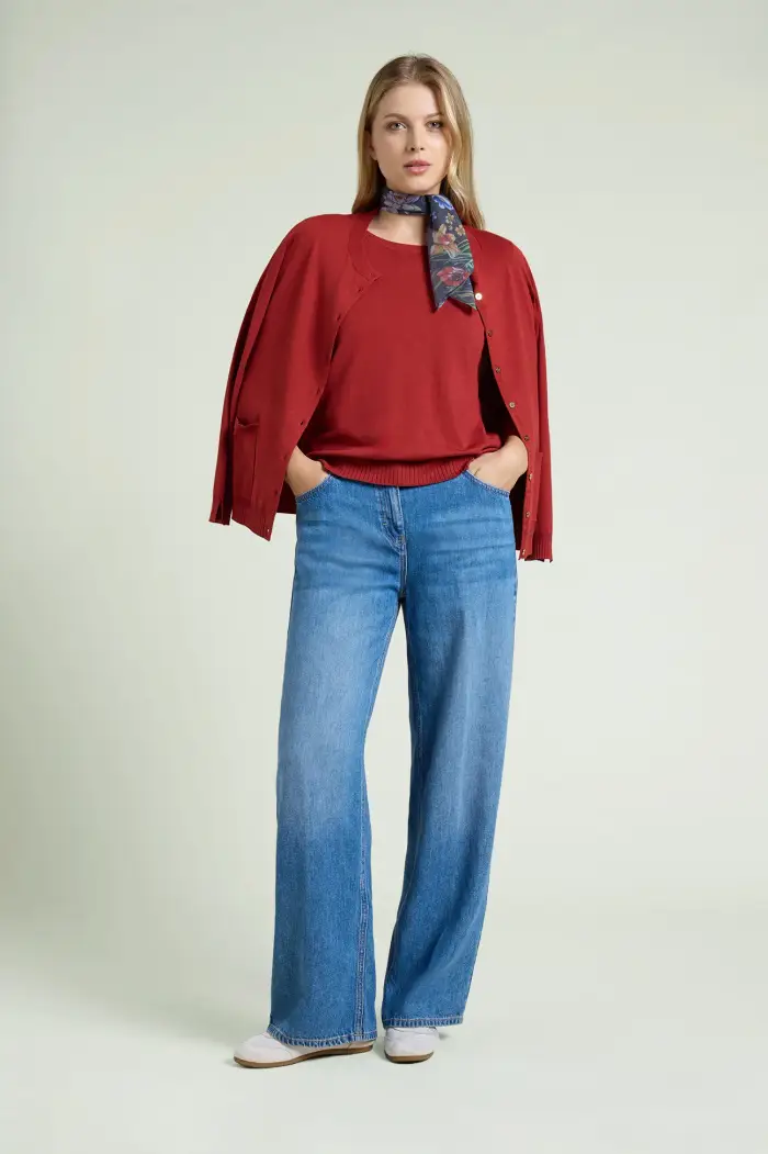 Luisa Viola JEANS FLUIDO WIDE LEG Donna