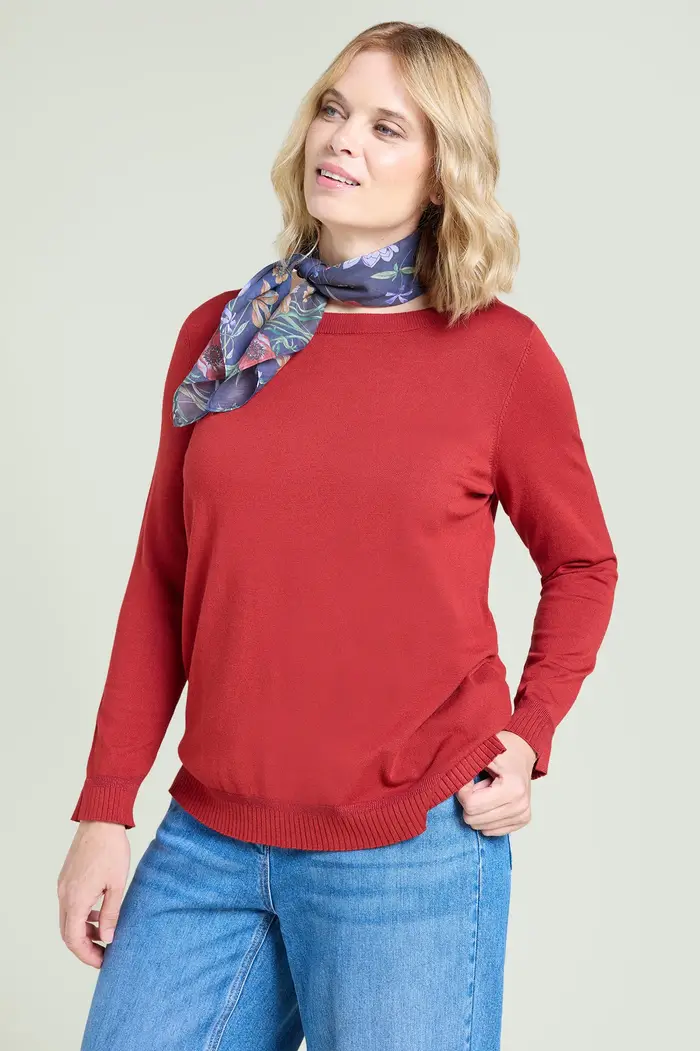 Luisa Viola MAGLIA IN VISCOSA COMFORT CON SCOLLO A BARCHETTA Donna