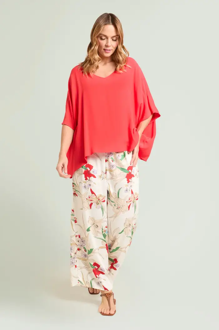 Luisa Viola PANTALONI IN SATIN STAMPATO Donna