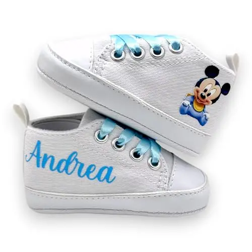 LulluLab Scarpine Neonato personalizzate con nome, primi passi, ottima idea regalo