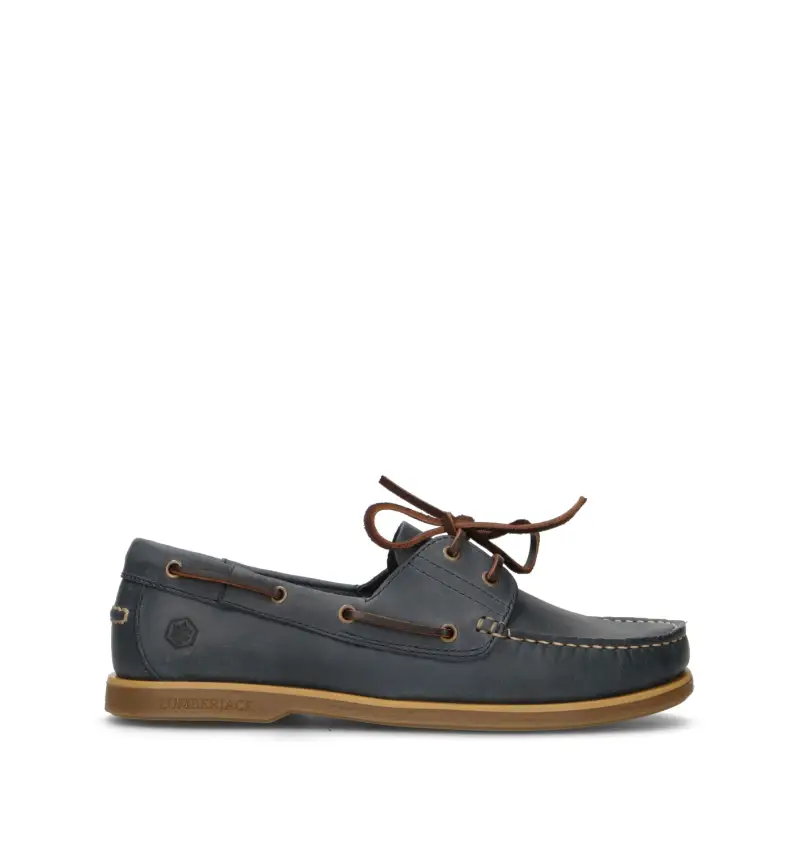 LUMBERJACK Scarpa barca uomo indaco in pelle Vario