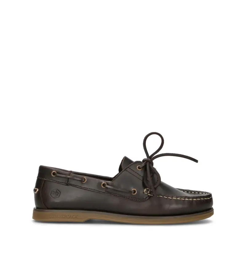 LUMBERJACK Scarpa barca uomo marrone scuro in pelle Vario