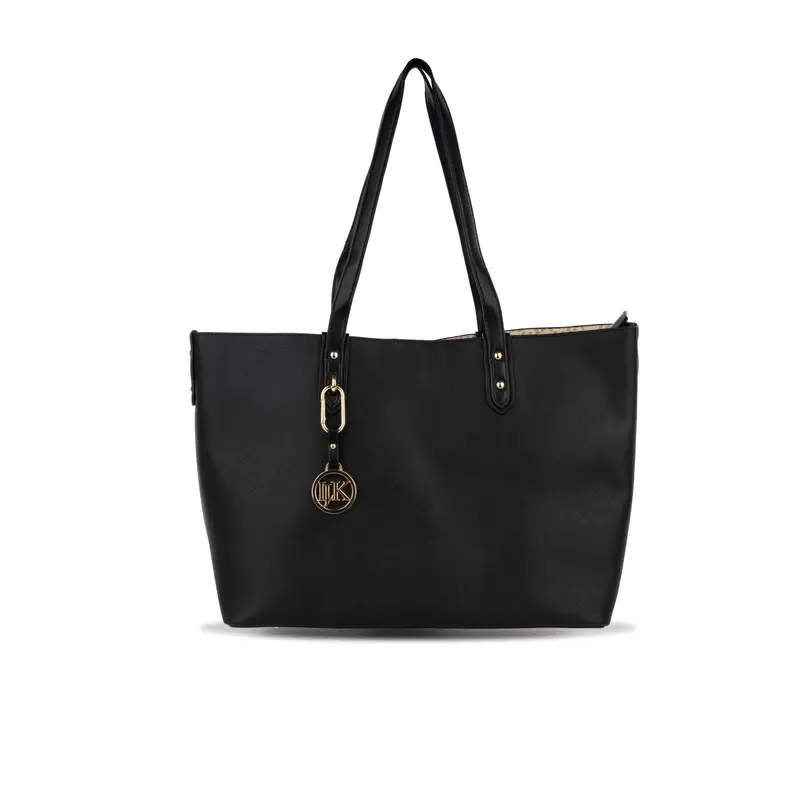 LUMBERJACK Shopper nera da donna con ciondolo