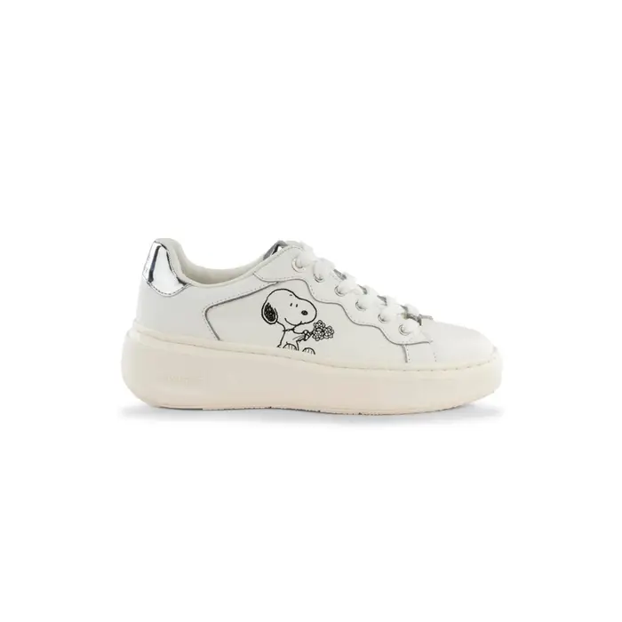 Sneakers bianche da donna con stampa Snoopy e suola platform Lumberjack 41