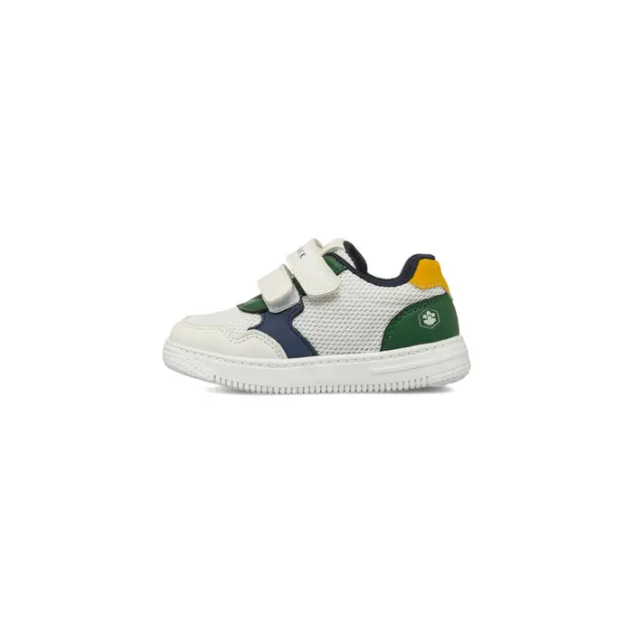 Sneakers bianche Lumberjack da bambino con doppio strappo e logo