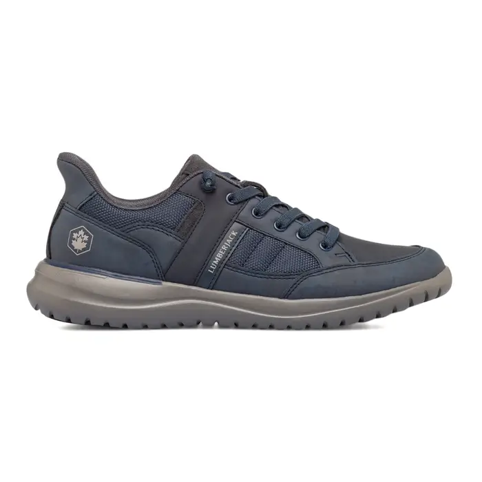 LUMBERJACK Sneakers blu da uomo stringate con inserti in mesh