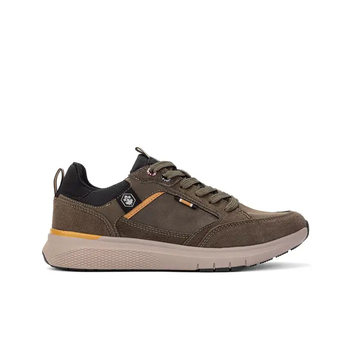 LUMBERJACK Sneakers marroni con logo e cuciture