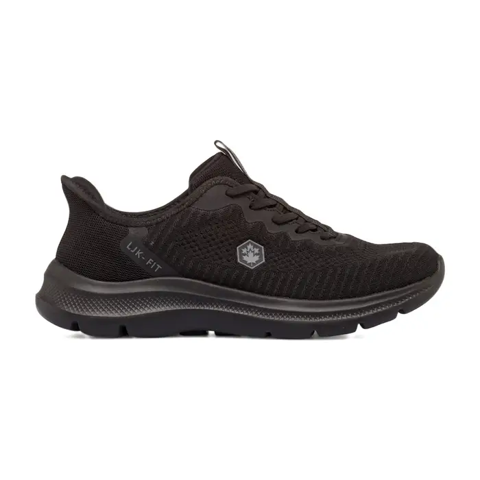 LUMBERJACK Sneakers nere da uomo in tessuto mesh con logo laterale