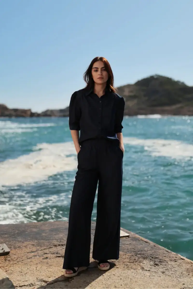 Luna LLena PANTALONE PALAZZO LUNA | Colore Blu