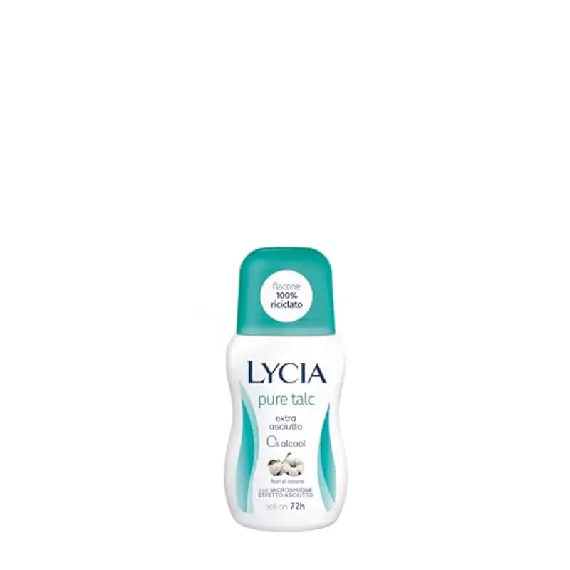 Lycia Original Deodorante Roll On con Antibatterico e Microspugne Effetto Asciutto per una Sensazione di Freschezza Durevole, Efficace