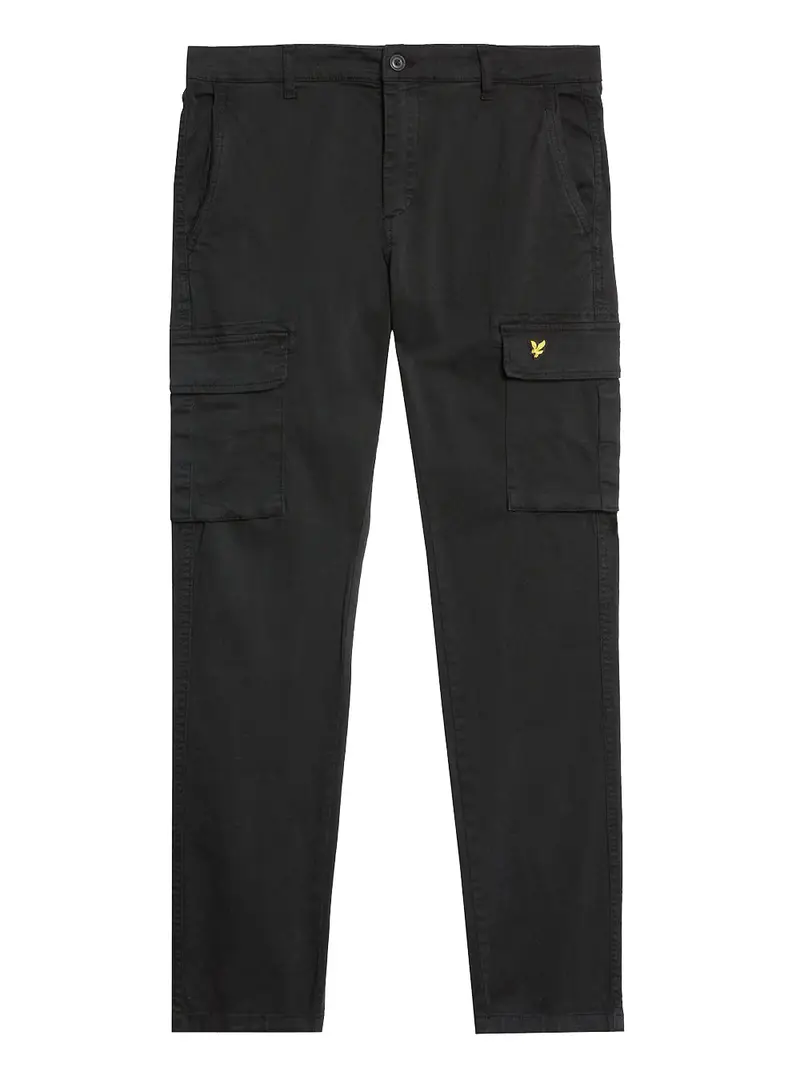 pantalone cargo lyle & scott da uomo - nero