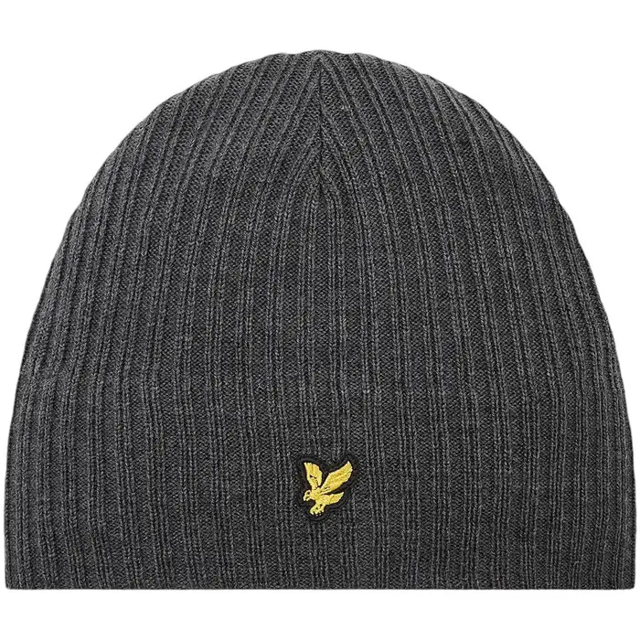 Berretto Lyle & Scott KNITTED RIB BEANIE Grigio