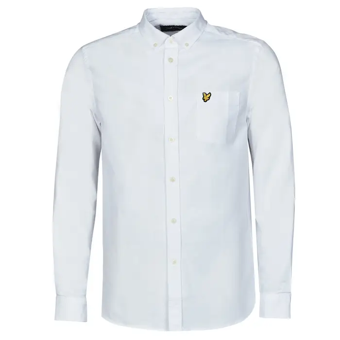 Camicia a maniche lunghe Lyle & Scott Oxford Shirt Bianco