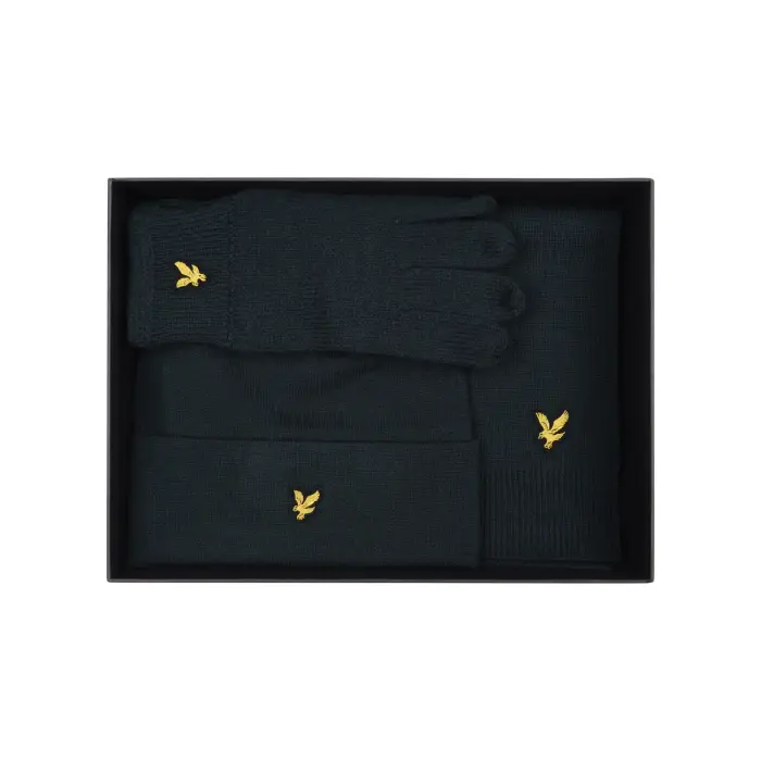 Completo sportivo sciarpa e cuffietta Lyle & Scott Gift Bleu