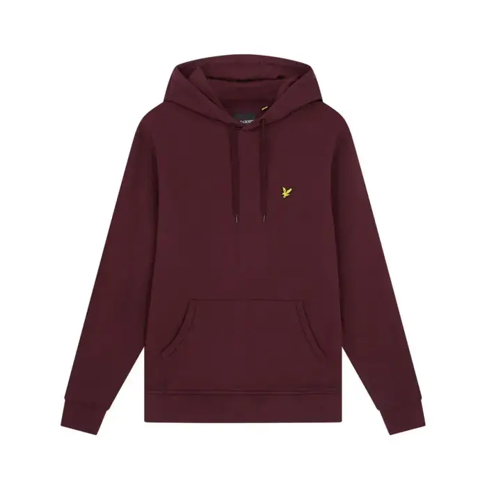 Lyle & Scott Felpe con cappuccio ML1139V BRUSHED BACK HOODIE-Z562 BURGUNDY Rosso