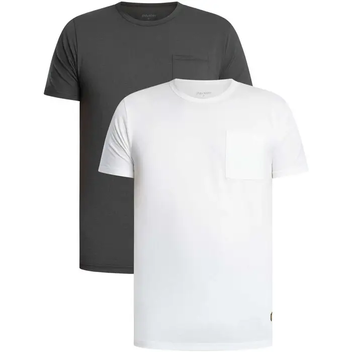Lyle & Scott Pigiami / camicie da notte Confezione da 2 t-shirt basic con taschino Multicolore