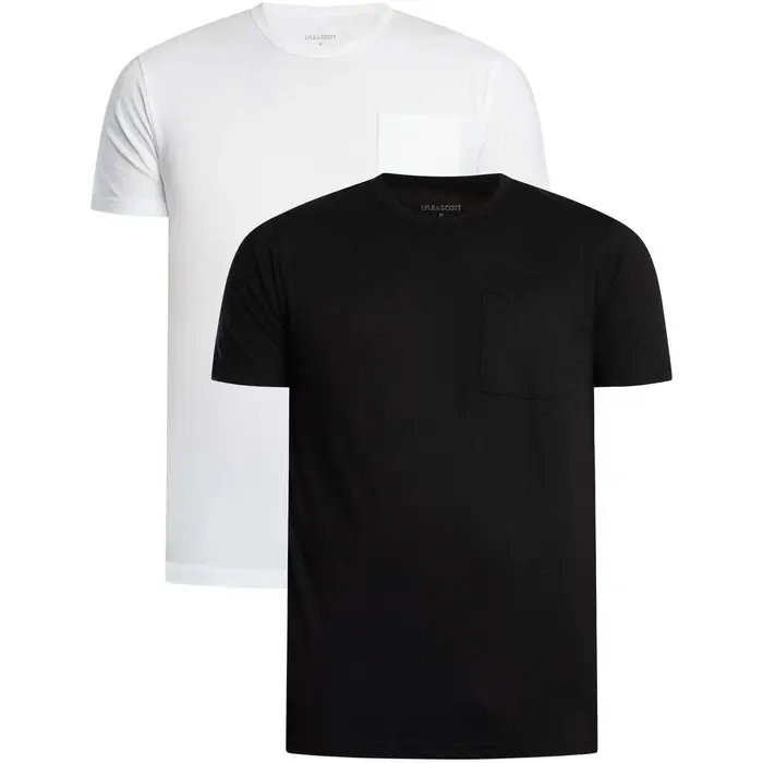 Lyle & Scott Pigiami / camicie da notte Confezione da 2 t-shirt basic con taschino Multicolore