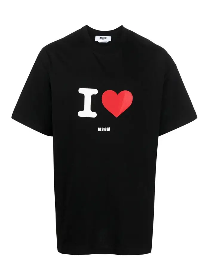 M S G M I love t-shirt Nero