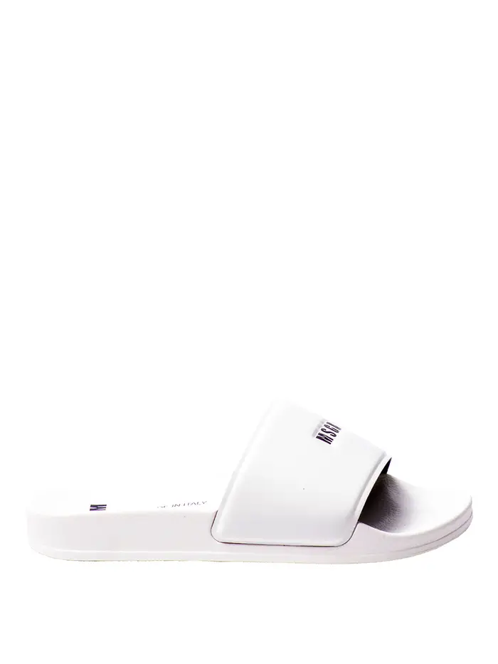 M S G M Logo Sliders Bianco